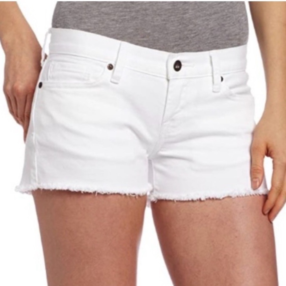 Lucky White Riley Denim Shorts Raw Hem Women’s Size 10